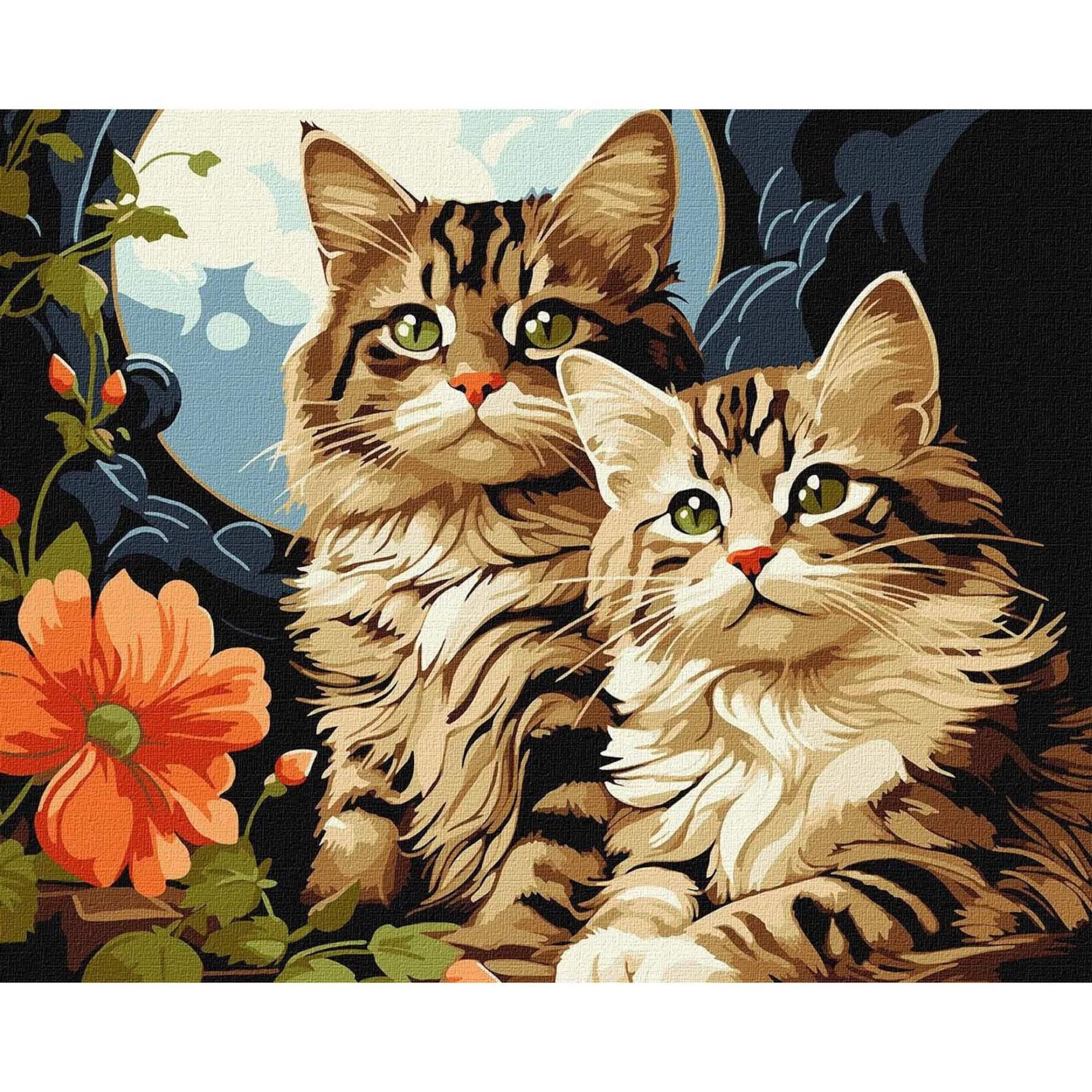 Ideyka Adorable Cats Painting by Numbers Kit